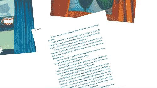 animação com as páginas interiores do livro Os Ciganos