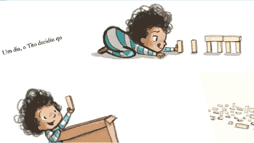 animação com as páginas interiores do livro O Coelho que Sabia Ouvir