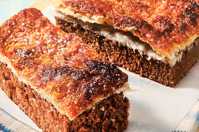 Bolo de chocolate folhado